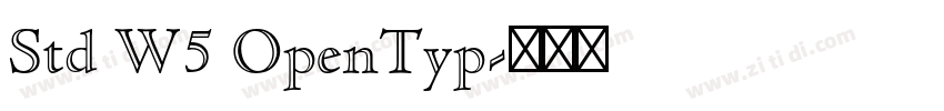 Std W5 OpenTyp字体转换